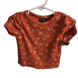 Art Class Toddler Girls Floral Print Ribbed Shirt 18M